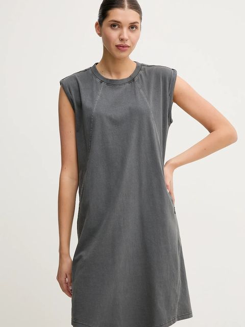 G-Star sukienka bawełniana kolor szary mini prosta D26081-C756 - zdjęcie produktu nr 1