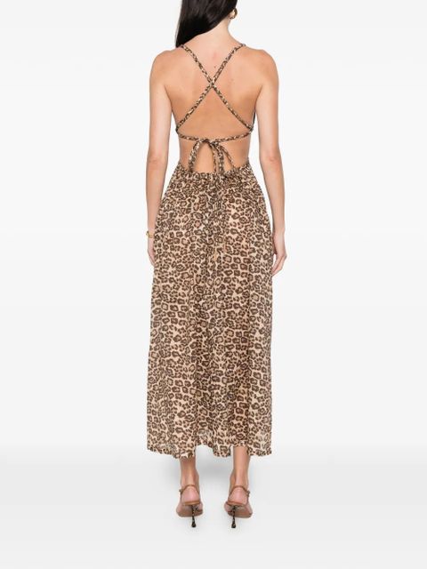 ZIMMERMANN Wanderlust braid-trim midi dress - Brown