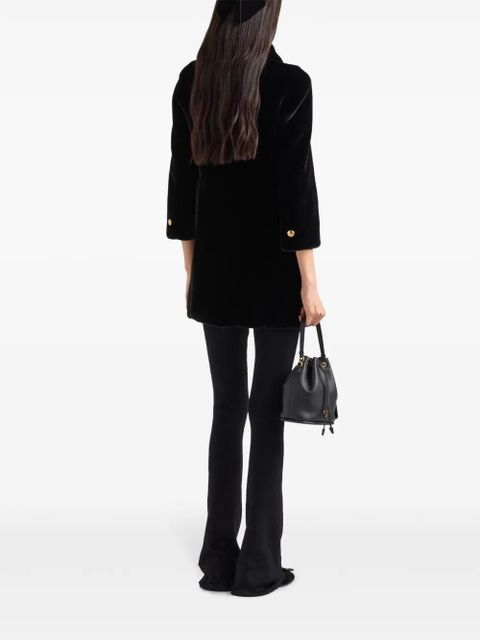 Prada Aspen double-breasted coat - Black