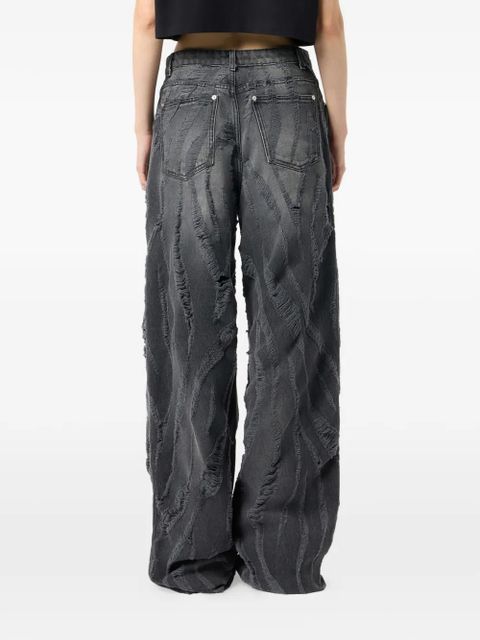 Blumarine distressed baggy jeans - Black