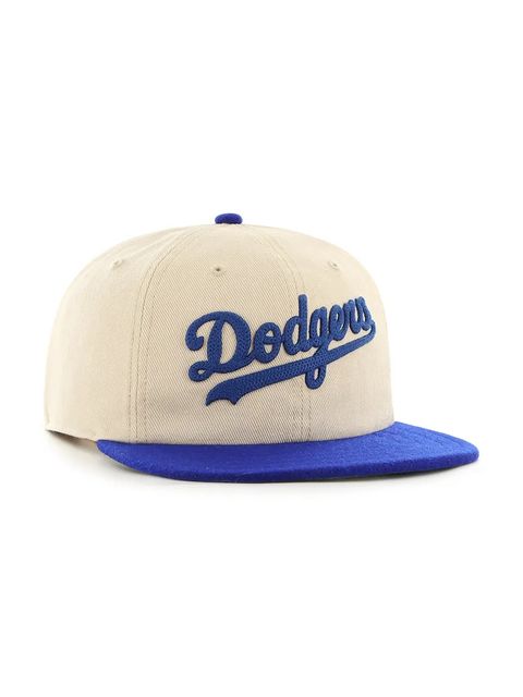 47 brand czapka z daszkiem bawełniana MLB LA Dodgers kolor beżowy z aplikacją B-FLDST12HTP-SS - zdjęcie produktu nr 2