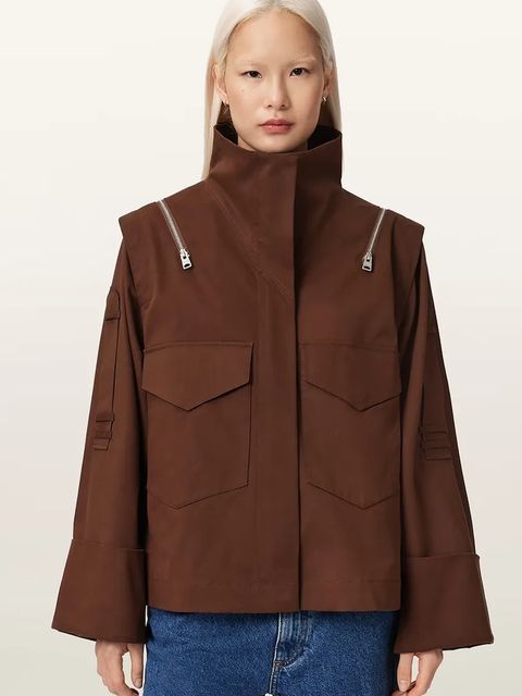 AllSaints kurtka damska z bawełną LEIGHTON - zdjęcie produktu nr 1