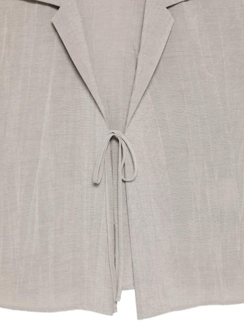 Alysi crinkle-tie blouse - Grey