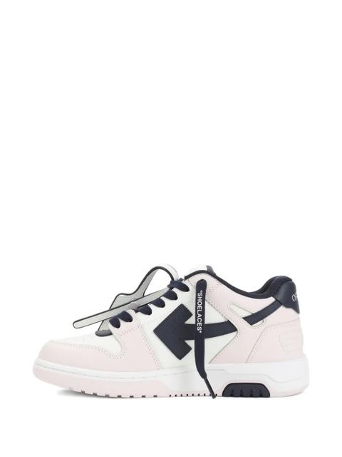 Off-White Out Of Office arrow-logo leather sneakers - Pink