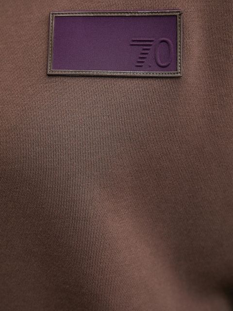 EA7 Emporio Armani bluza dwustronna damska kolor brązowy z kapturem gładka AF10377-7X000156