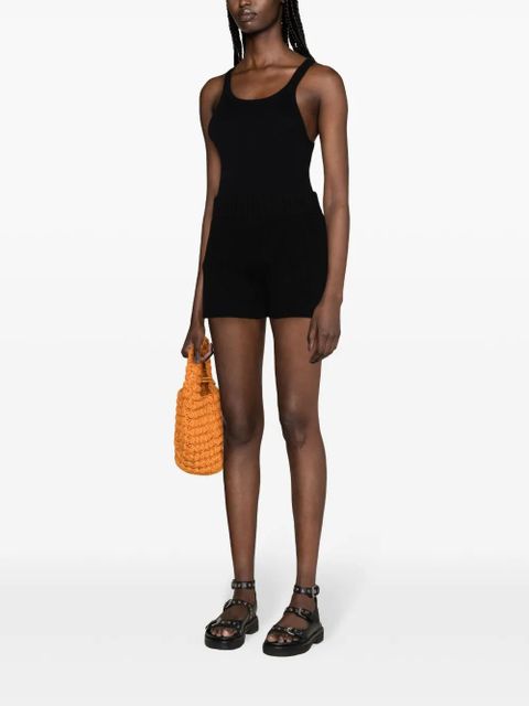 Alanui cashmere-blend knitted shorts - Black