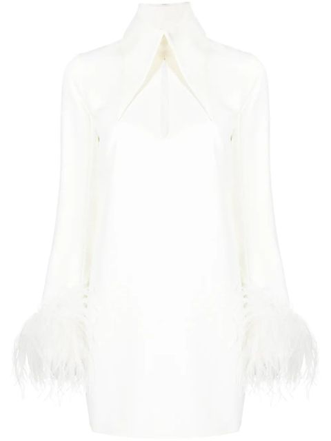 16Arlington Michelle feather-cuff minidress - WHITE - zdjęcie produktu nr 1