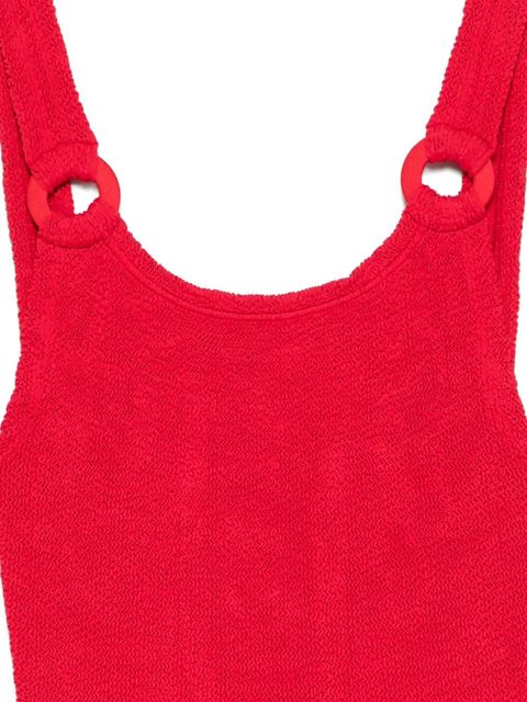 Hunza G Domino hoop-detail swimsuit - Red