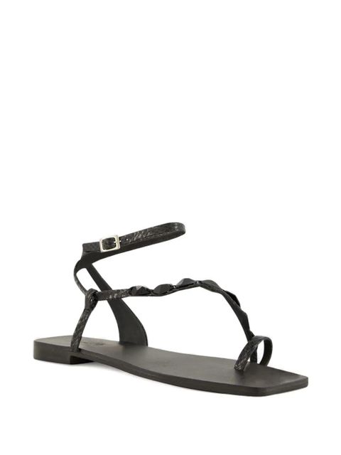 Johanna Ortiz Dazzling Crest crystal-embellished flat sandals - Black