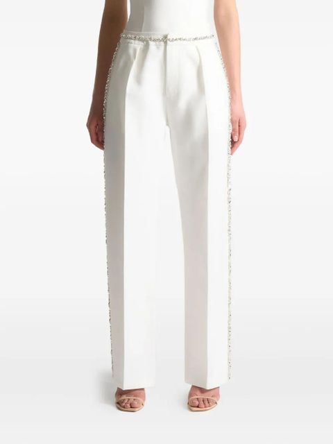 Manière De Voir Patricia side-embellished pleated trousers - White - zdjęcie produktu nr 1