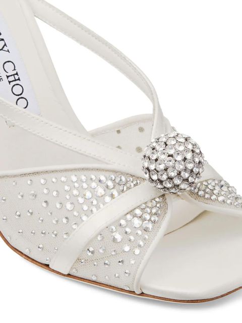 Jimmy Choo Sarai crystal-embellished sandals - Silver