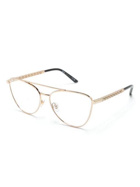 Versace Eyewear Greca cat-eye frame glasses - Gold - zdjęcie produktu nr 2