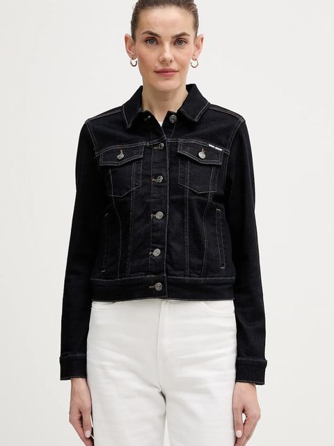 Dkny kurtka jeansowa kolor granatowy przejściowa DJ4J6006 - zdjęcie produktu nr 1