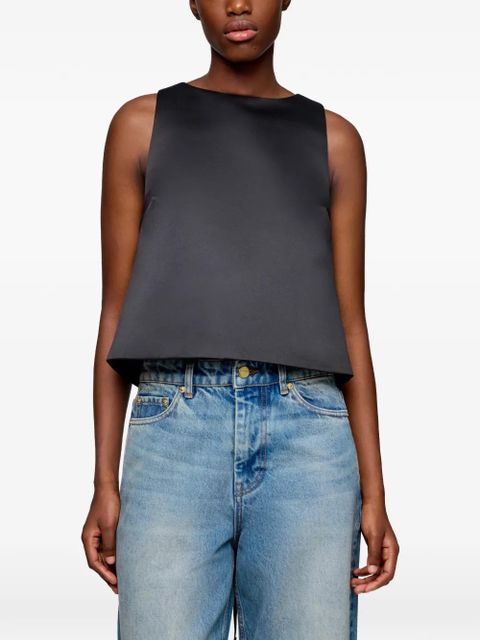 GANNI self-tie tank top - Black