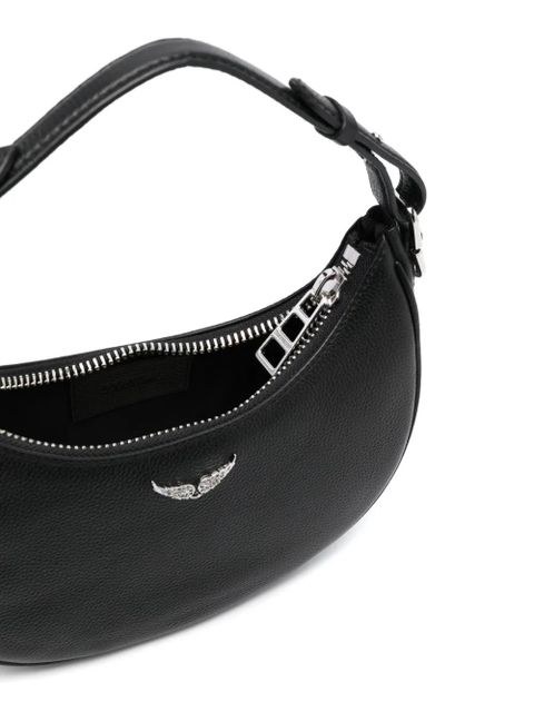 Zadig&Voltaire logo-plaque leather crossbody bag - Black