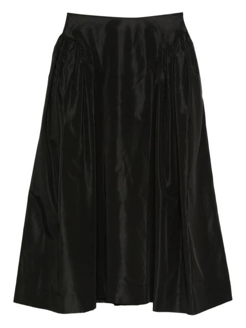Simone Rocha pleated-details midi skirt - Black - zdjęcie produktu nr 1