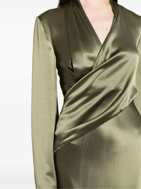 Acler Picadilly satin dress - Green