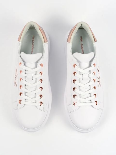 Karl Lagerfeld sneakersy skórzane KAPRI damskie kolor biały KL62518