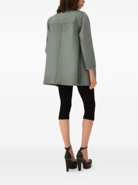 Chloé buttoned leather coat - Blue