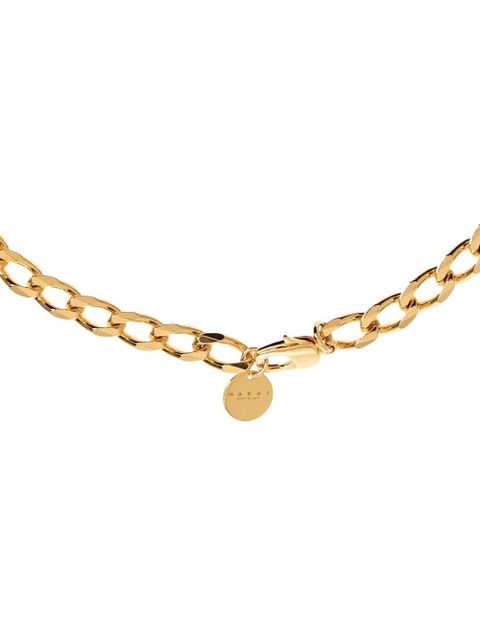 Marni chain-link brass necklace - Gold