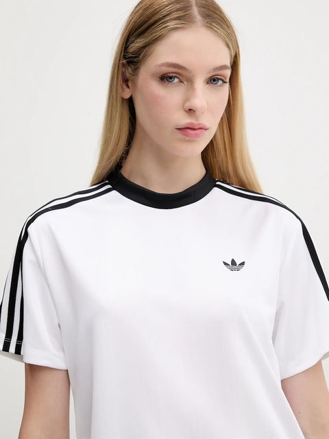 adidas Originals t-shirt Jacquard Tee damski kolor biały JV9647