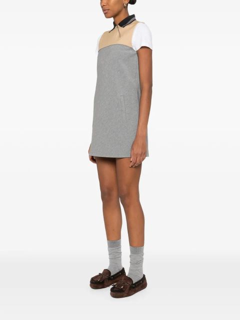 Miu Miu half-zip polo-collar mini dress - Grey - zdjęcie produktu nr 2