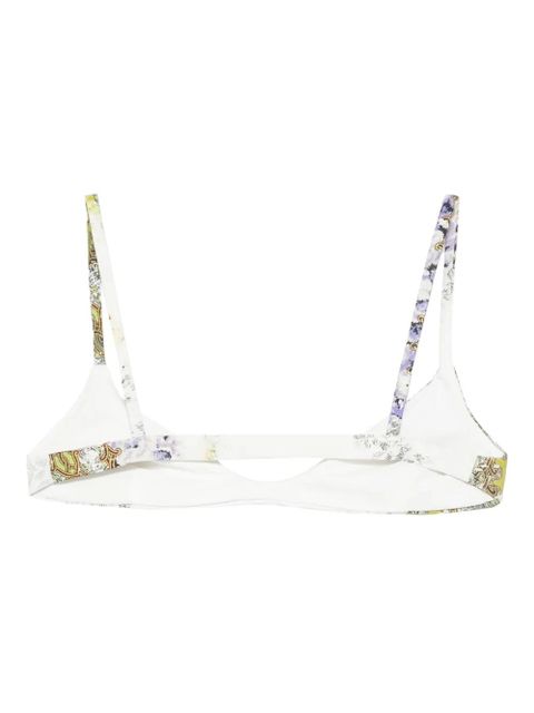Christopher Esber printed bikini top - White