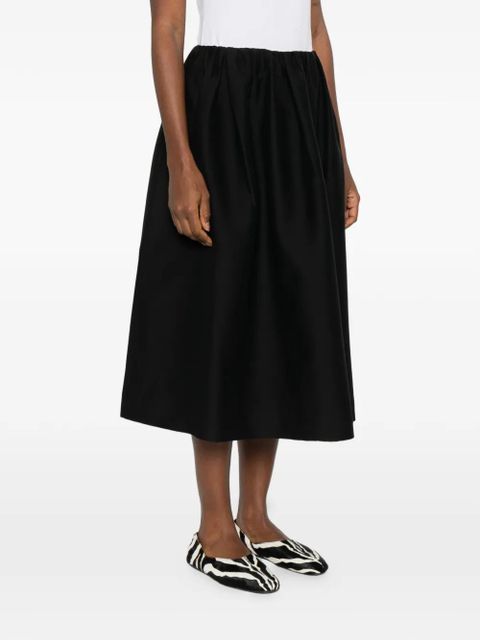TOTEME zip-fastening midi skirt - Black