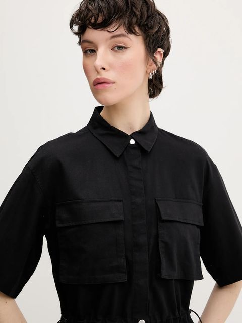 Karl Lagerfeld Jeans sukienka kolor czarny mini prosta A2W13017