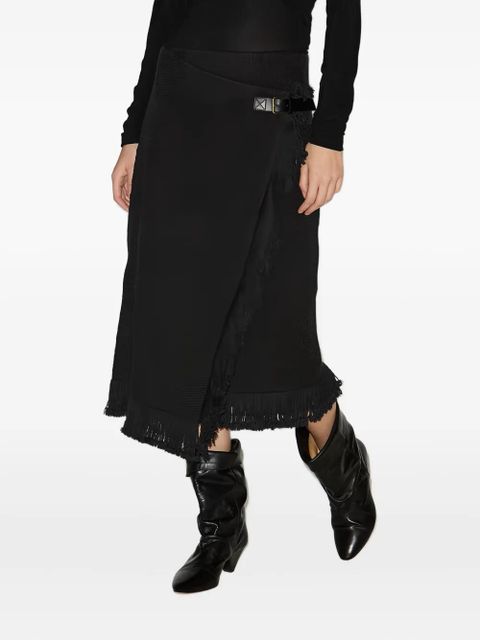 ISABEL MARANT tassel-hem midi skirt - Black