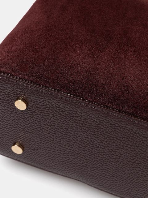 Answear.LAB torebka zamszowa kolor bordowy - zdjęcie produktu nr 2