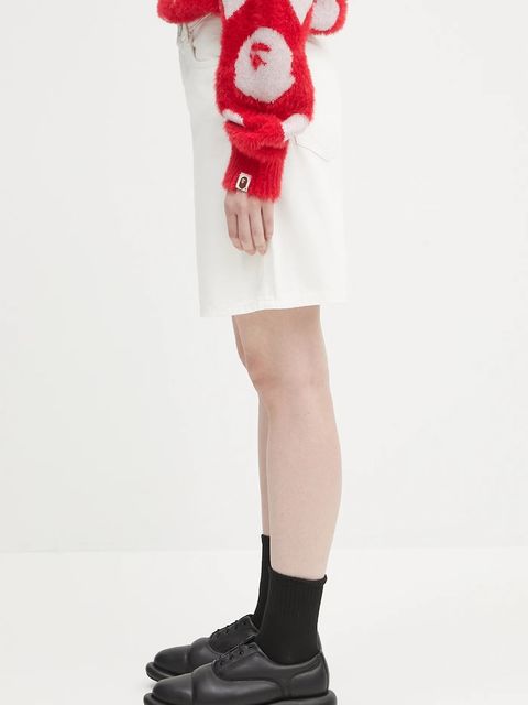 Samsoe Samsoe szorty jeansowe SASHELLY damskie kolor biały gładkie high waist F25200013 - zdjęcie produktu nr 2