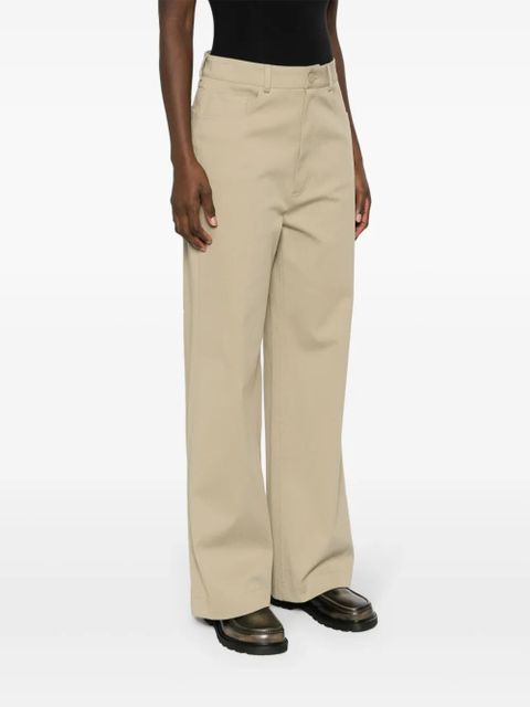 Nanushka Josine twill cotton trousers - Neutrals