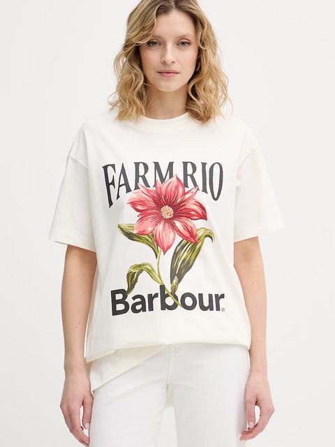 Barbour T-shirt damski bawełniany x Farm Rio - zdjęcie produktu nr 1