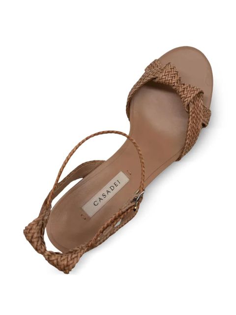 Casadei Julia Mariposa knotted woven sandals - Neutrals