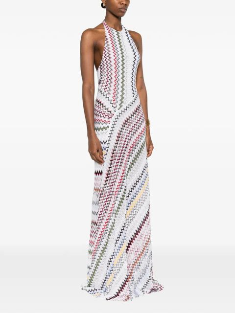 Missoni zigzag-pattern maxi dress - White