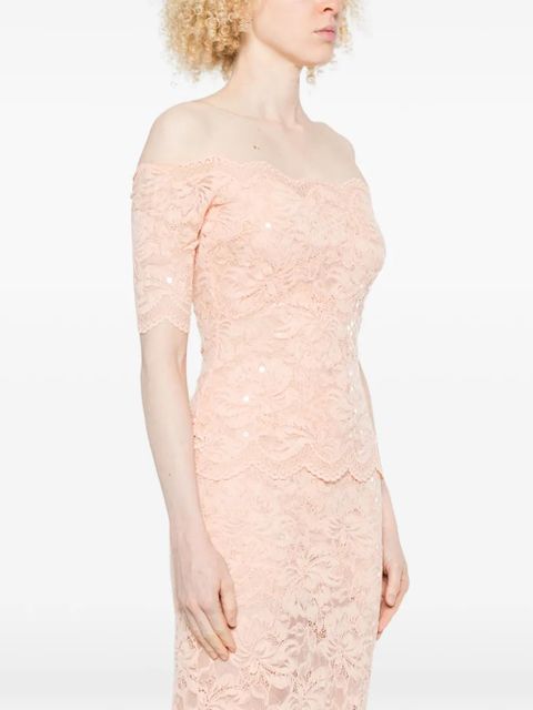 Rabanne lace embellished top - Orange