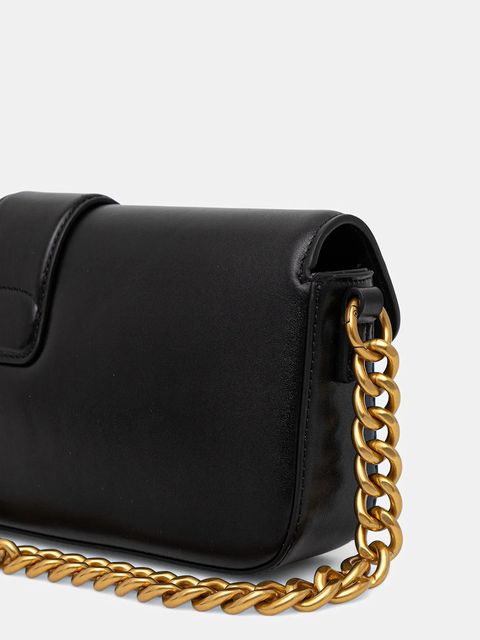 Twinset torebka skórzana kolor czarny 252TD836A