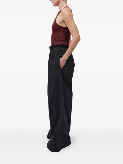 St. Agni Petit paperbag-waist drawstring trousers - Black