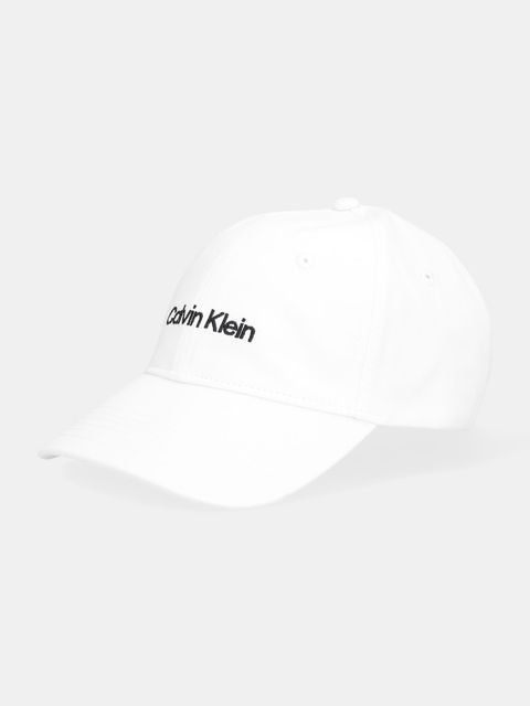 Calvin Klein czapka z daszkiem bawełniana kolor biały LV04F5003G - zdjęcie produktu nr 1