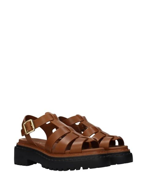 Prada cage-strap platform sandals - Brown - zdjęcie produktu nr 2