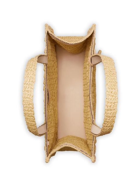 Tory Burch small Ella hand-crocheted popcorn tote bag - Neutrals