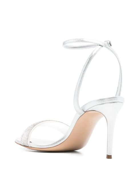Casadei 90mm crystal-embellished pumps - Silver