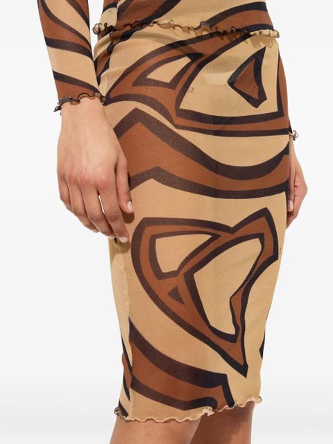 PUCCI Labirinto-print midi skirt - Neutrals