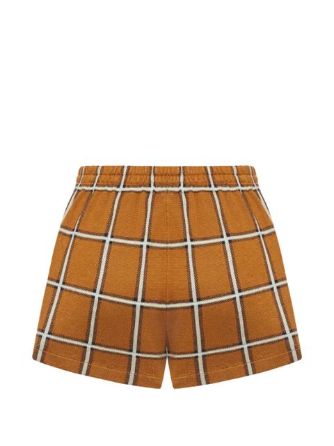 Guest In Residence plaid button shorts - Brown - zdjęcie produktu nr 2