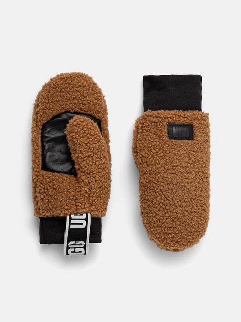 UGG rękawiczki damskie kolor brązowy 101099 - zdjęcie produktu nr 1