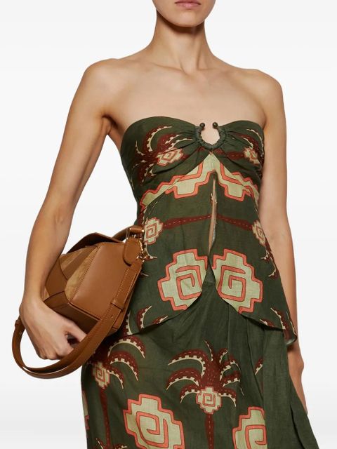 Johanna Ortiz Arkana ring-detail strapless top - Green