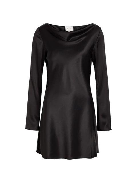 Reformation mini Pike satin dress - Black - zdjęcie produktu nr 1