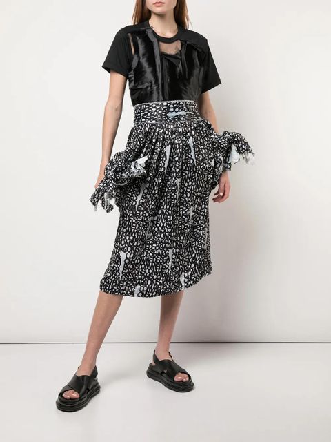 Comme Des Garçons D pattern knotted jumper-skirt - Black - zdjęcie produktu nr 2