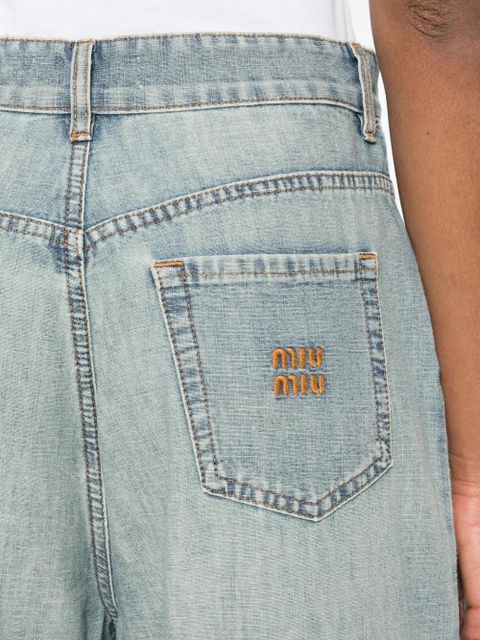 Miu Miu pocket denim jeans - Blue